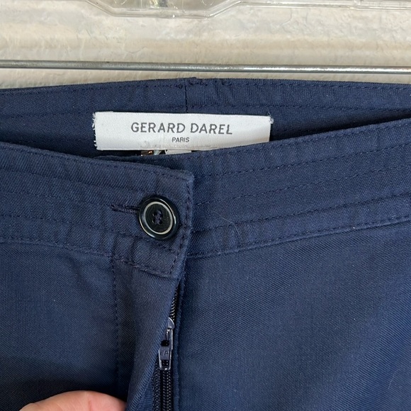 Gerard Darel Paris Blue Ankle Crop Pant Trousers Size 42/10 - Picture 5 of 7